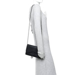 Ultra Matte Calfskin Saddle Chain Pouch Black
