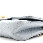 Aged Calfskin Quilted 2.55 Reissue Chain Waist Bag Light Blue