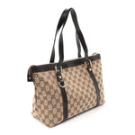Monogram Medium Abbey Tote Dark Brown