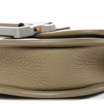 Grained Calfskin Mini Gallop Bag With Strap Beige