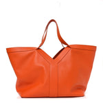 Calfskin Y Tote Mandarin Glow Mandarin Glow
