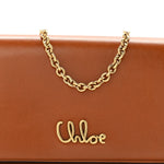 Calfskin Iconic Flap Wallet On Chain Clay Brown