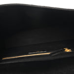 Grain De Poudre Matelasse Chevron Large Monogram Satchel Black