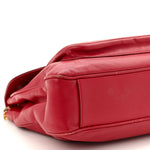 Calfskin Gancini Chain Shoulder Bag Red