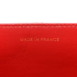 Caviar Stitched Flap Shoulder Bag Red