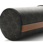 Triomphe Canvas Vertical Cylinder Bag Tan