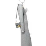 Box Calfskin 30 Montaigne Box Bag Gray