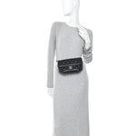 Calfskin Quilted CC Uniform Flap Belt Bag Black