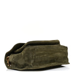 Suede Monogram Medium Niki Chain Satchel Loden Green