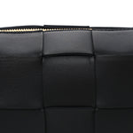 Lambskin Maxi Intrecciato Small Brick Cassette Bag Black