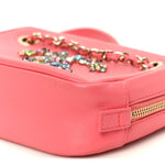 Lambskin Crystal Strass Mania Camera Case Pink