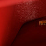 Caviar Quilted Jumbo Double Flap Dark Red