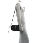 Calfskin Matelasse Small GG Marmont Chain Shoulder Bag Black