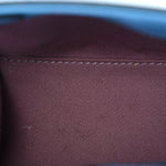 Grained Calfskin Canvas Small La Medusa Chain Top Handle Handbag Rope Blue