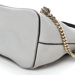 Suede Calfskin Mini Faye Backpack Silver Blue