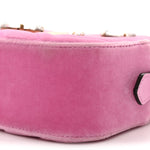 Velvet Matelasse Marquise Crystals Mini GG Marmont Chain Shoulder Bag Malva