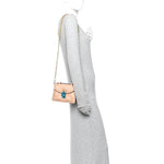 Calfskin GG Matelasse Mini Chain Top Handle Bag Light Pink