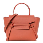 Grained Calfskin Nano Belt Bag Terracotta