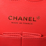 Caviar Quilted Medium Double Flap Red