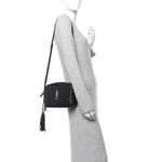 Calfskin Matelasse Monogram Lou Camera Bag Black
