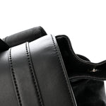 Soft GG Supreme Monogram Calfskin Web Double Buckle Backpack Black