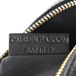 Giant Check Calfskin Large Camera Bag Black