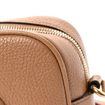 Pebbled Calfskin Small Soho Disco Bag Camelia