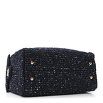 Tweed Quilted Small Chanel 25 Handbag Blue
