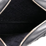 Calfskin Intrecciato Small Camera Bag Navy