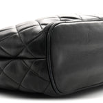 Lambskin Quilted Shoulder Bag Black