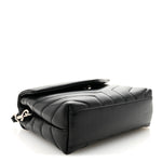 Calfskin Y Quilted Monogram Toy Loulou Crossbody Bag Black