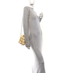 Lambskin Bucket Chain Drawstring Bag Yellow