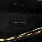 Fabric Y Quilted Monogram Small Loulou Chain Satchel Black