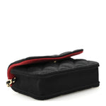 Jersey Quilted Micro Mini Flap Black