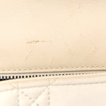 Lambskin Macrocannage Small Dior Caro Bag Ivory