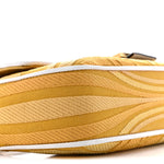 X SARA COLEMAN Canvas Vitello King Seta FF Fish Eye Embroidered Baguette Mostarda White Ice