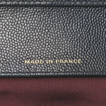 Caviar Quilted Glasses Case With Chain Black