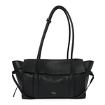Heavy Grain Small Soft Bayswater Satchel Black