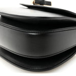 Boarded Dyana Lux Calfskin Mini Bamboo 1947 Top Handle Bag Black