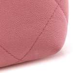 Caviar Quilted A Real Catch Clutch Pink