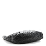 Lambskin Quilted Maxi Icare Shopping Tote Black