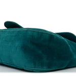 Velvet Matelasse Small GG Marmont Shoulder Bag Pavone Cyan