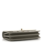 Lambskin Quilted Trendy CC Dual Handle Clutch With Chain Grey