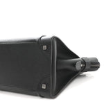 Drummed Calfskin Mini Luggage Black