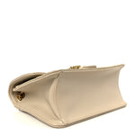 Calfskin Quilted Gancini Flap Bag Peony