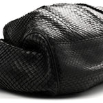 Snakeskin Large Sukey Tote Black