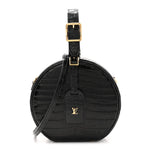 Crocodile Petite Boite Chapeau Black
