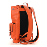 Piuma Calfskin Jumbo GG Embossed Double Buckle Backpack Good Orange