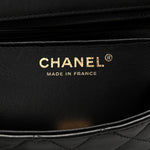 Lambskin Quilted Mini Rectangular Flap Black