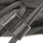 Caviar Quilted Drawstring Backpack Black